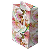 Petit Sac Cadeau Colibris et Astrantia Monogram Aquarelle (Dos Angle)