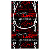 Petit Sac Cadeau Collage de mot de Saint-Valentin de photo (Dos)