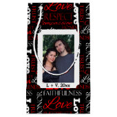 Petit Sac Cadeau Collage de mot de Saint-Valentin de photo (Devant)