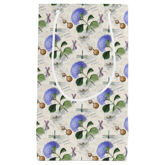 Petit Sac Cadeau Collage Hydrangea (Devant)