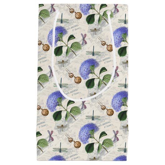 Petit Sac Cadeau Collage Hydrangea (Devant)