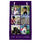 Petit Sac Cadeau Collage pourpre personnalisé d'image de mosaïque (Devant)