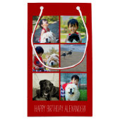 Petit Sac Cadeau Collage rouge personnalisé d'image de mosaïque de (Dos)