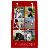 Petit Sac Cadeau Collage rouge personnalisé d'image de mosaïque de (Devant)