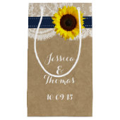 Petit Sac Cadeau Collection de Mariages de tournesol rustique - Mar (Devant)
