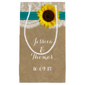 Petit Sac Cadeau Collection de Mariages de tournesol rustique - Tur (Devant)