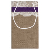 Petit Sac Cadeau Collection de Mariages de tournesol rustique - vio (Dos)