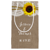 Petit Sac Cadeau Collection de Mariages de tournesols rustiques (Devant)