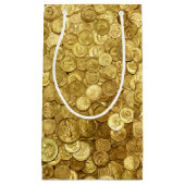 Petit Sac Cadeau collection de pièces en or (Devant)