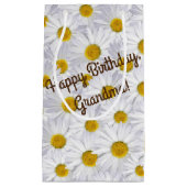 Petit Sac Cadeau collection marguerite blanche pour anniversaire (Devant)