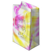 Petit Sac Cadeau Colorant jaune rose de cravate (Devant Angle)