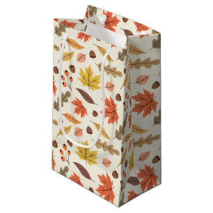 Petit Sac Cadeau Coloré Feuille d'automne Motif