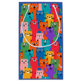 Petit Sac Cadeau Colorful cats (Dos)