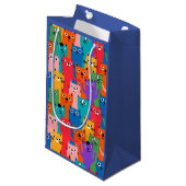 Petit Sac Cadeau Colorful cats (Devant Angle)