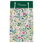 Petit Sac Cadeau Colorful Floral Personalized  (Devant)