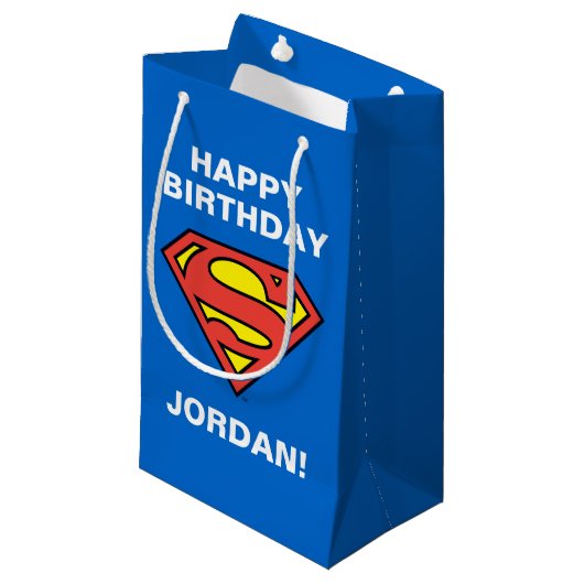 Petit Sac Cadeau Comics DC | Superman | Logo classique (Devant Angle)