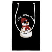 Petit Sac Cadeau Comme Kewl Man Funny Cool Snowman Pun Dark BG (Devant)