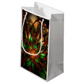 Petit Sac Cadeau Conception Abstraite des fleurs fractales. (Dos Angle)