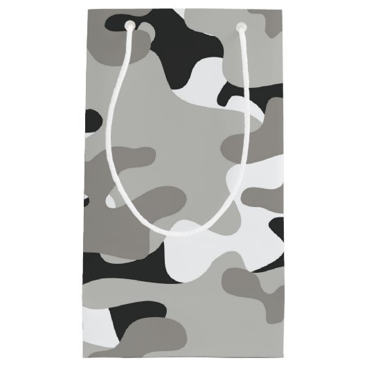 Petit Sac Cadeau Conception de Caméra noir et gris (Devant)