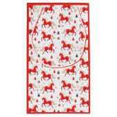 Petit Sac Cadeau Conception de chevaux rouges (Dos)