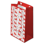 Petit Sac Cadeau Conception de chevaux rouges (Devant Angle)