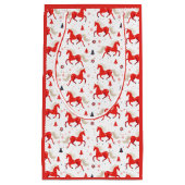 Petit Sac Cadeau Conception de chevaux rouges (Devant)