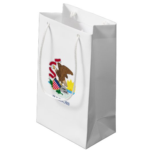 Petit Sac Cadeau Conception de drapeau d'état de l'Illinois (Dos Angle)