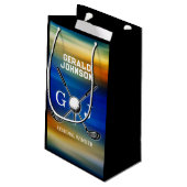 Petit Sac Cadeau Conception de monogramme de golf sur couloir de so (Dos Angle)