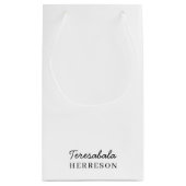 Petit Sac Cadeau Conception de monogramme neutre moderne (Dos)