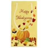 Petit Sac Cadeau Conception de Thanksgiving (Devant)