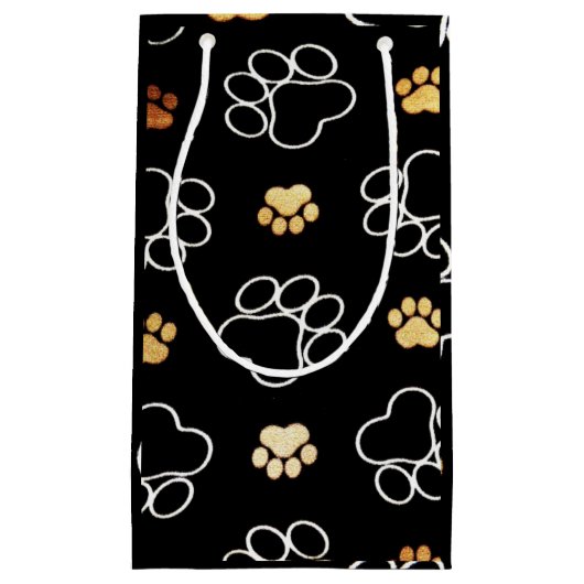 Petit Sac Cadeau Conception Empreinte de patte (Devant)