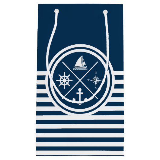 Petit Sac Cadeau Conception orientée nautique (Devant)