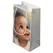 Petit Sac Cadeau Conception personnalisée de lune et de bébé (Dos Angle)