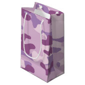 Petit Sac Cadeau Conception pourpre de Camo (Devant Angle)