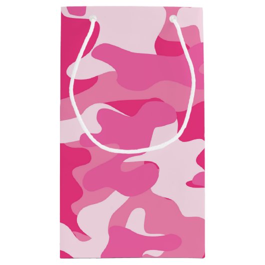 Petit Sac Cadeau Conception rose et blanche de Camo (Dos)