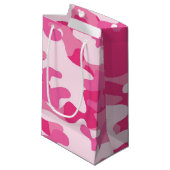 Petit Sac Cadeau Conception rose et blanche de Camo (Devant Angle)