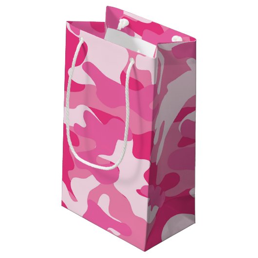 Petit Sac Cadeau Conception rose et blanche de Camo (Dos Angle)