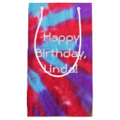 Petit Sac Cadeau conception tie-dye rétro (Devant)