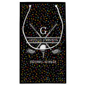 Petit Sac Cadeau Confetti Golf Monogramme Confetti sur mesure (Dos)