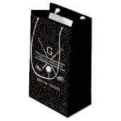 Petit Sac Cadeau Confetti Golf Monogramme Confetti sur mesure (Dos Angle)