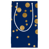 Petit Sac Cadeau Confetti Royal Blue et Gold Foil (Devant)