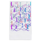 Petit Sac Cadeau Confettis en forme de lettre "L" (Devant)