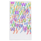 Petit Sac Cadeau Confettis en forme de lettre "W" (Dos)
