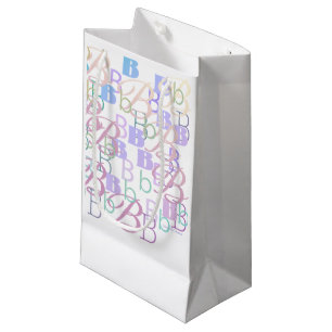 Petit Sac Cadeau Confettis en forme de lettres "B"