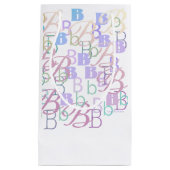 Petit Sac Cadeau Confettis en forme de lettres "B" (Devant)