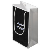 Petit Sac Cadeau Connexion moderne Silver Aquarius Zodiac Snake (Devant Angle)