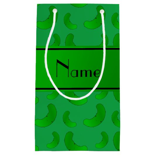 Petit Sac Cadeau Conserves au vinaigre vertes vertes nommées (Devant)