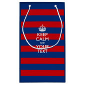 Petit Sac Cadeau CONTINUEZ LE CALME ET votre texte sur les bandes b (Dos)