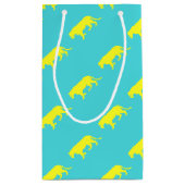 Petit Sac Cadeau Contour du lion jaune (Dos)