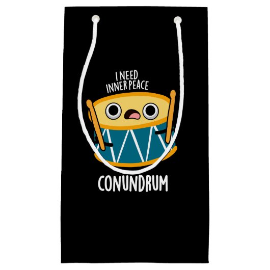 Petit Sac Cadeau Conundrum Fundy Drummer Drum Pun Dark BG (Devant)